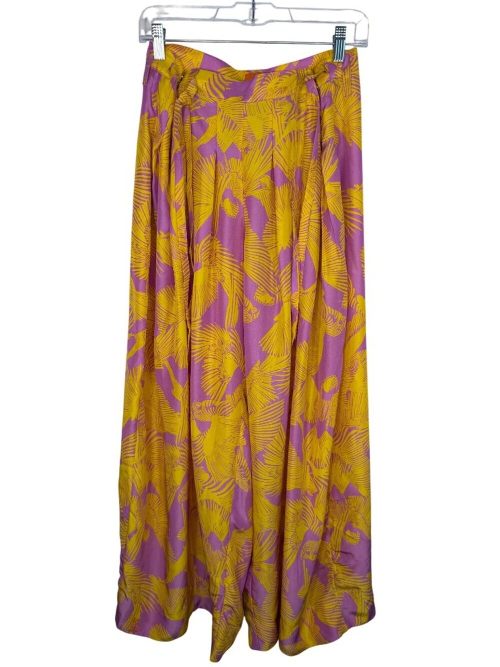 Coniglio Palm Beach Banyan Pleated Snap Pants Silk Parrots Size 1 = Size 0-8